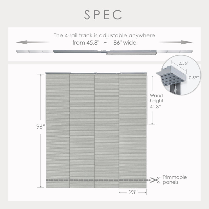 Sharmaine Finely Crafted 99.99% Blackout Vertical Blind, White