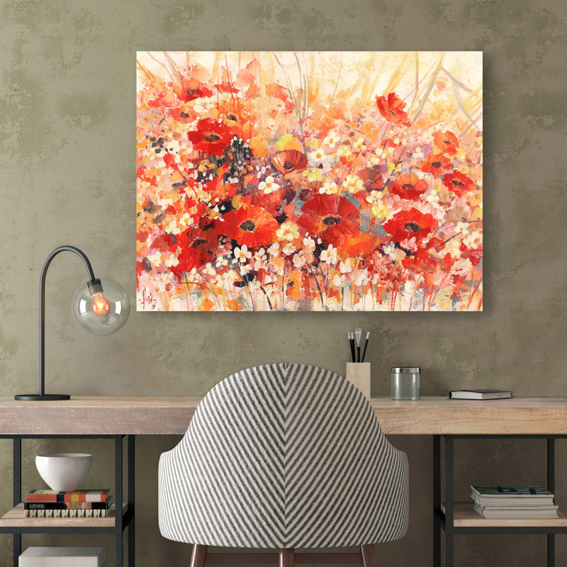 Field Of Flowers by Luigi Florio - Wrapped Canvas Art Prints, 60cm H x 80cm W x 4cm D
