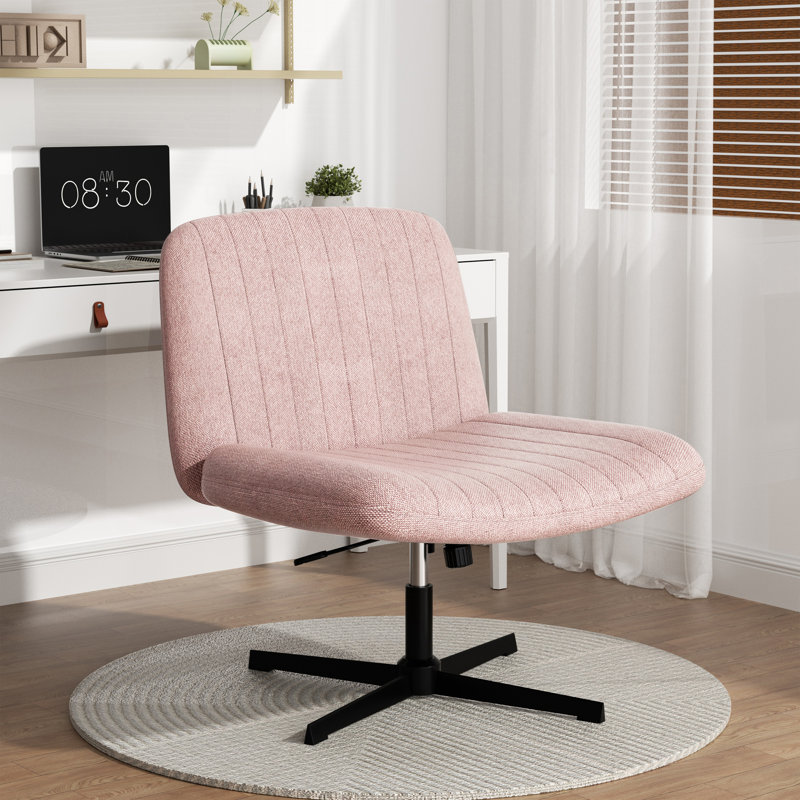 Chaise de travail avec siège rembourré Walsunny, Rose