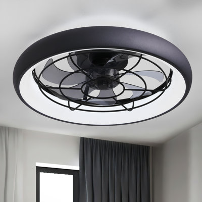 Juneann 20'' Flush Mount Ceiling Fan with LED Lights