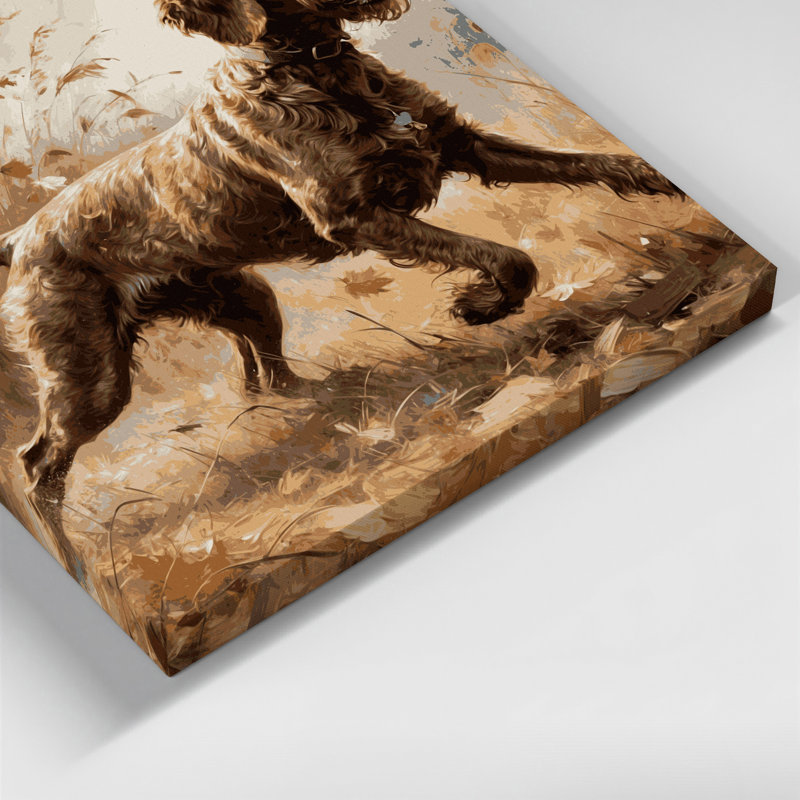 «Dogs Wirehaired Pointing Griffon», art mural sur toile, H 12 po x l 18 po