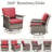 2 Piece Patio Swivel Rocker Chairs With 5-inch Armrest, Gray/red, Thick Cushion - 360 Rotation, Rocking Stability, High Back, Comfortable Ergonomic Lumbar Support Weather-, Generous Seating Space,
