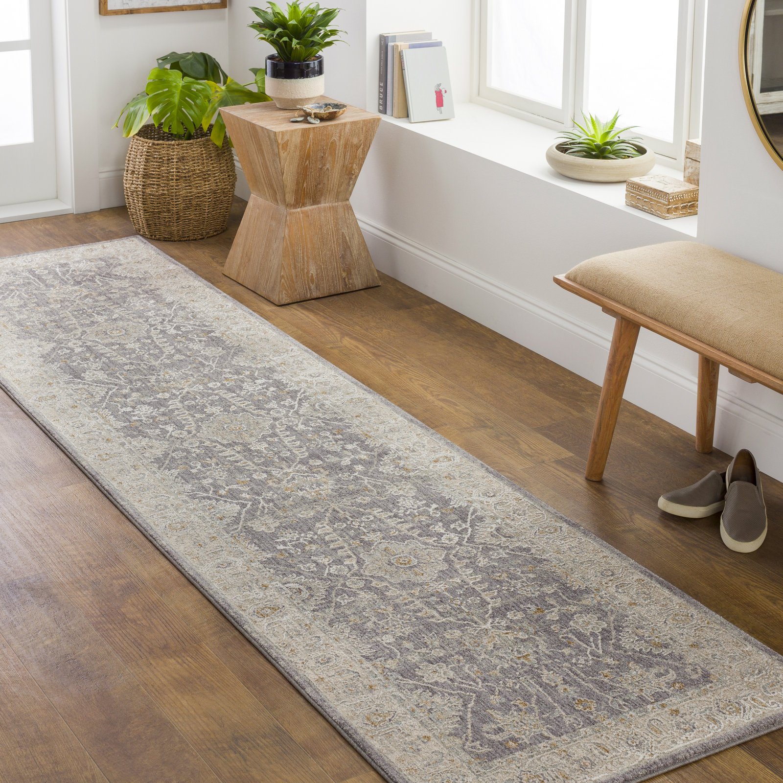 Conlan Gray/Beige Rug, Runner 2'6" x 10'