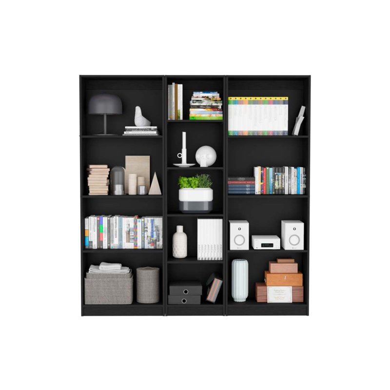 Ensemble de salon 3 pièces élégant et fonctionnel avec bibliothèques polyvalentes