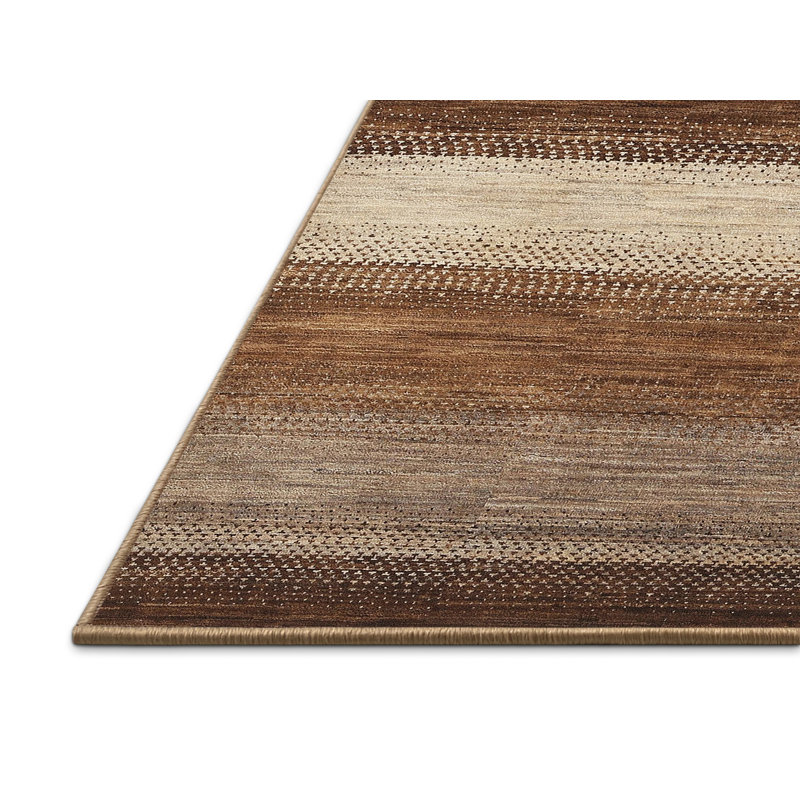 Tapis contemporain gris / crème, Rectangle 5 pi x 7 pi