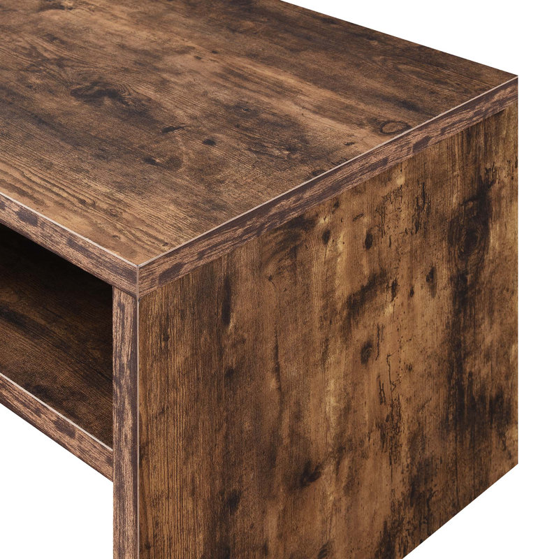 Table basse avec rangement Gundelinda, Bois de grange