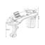 Bureau en bois massif et pierre de forme libre noisette-832206902