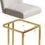 Deux chaises de salle à manger de style moderne - blanches, confortables et élégantes. Matériaux fabriqués pour la durabilité. Polyvalent et polyvalent. Assemblage facile. Glissez. 2 tabourets de bar avec sièges moelleux peu encombrants.