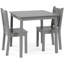 Ensemble de table et de chaises en bois pour enfants et 2 chaises carrées pour enfants et enfants