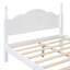 Lit plateforme double en bois avec pieds robustes-250126595