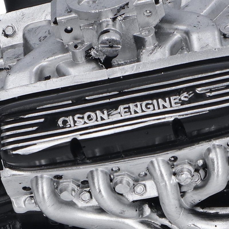 Décoration de bureau en résine V8 Engine Construction, Black