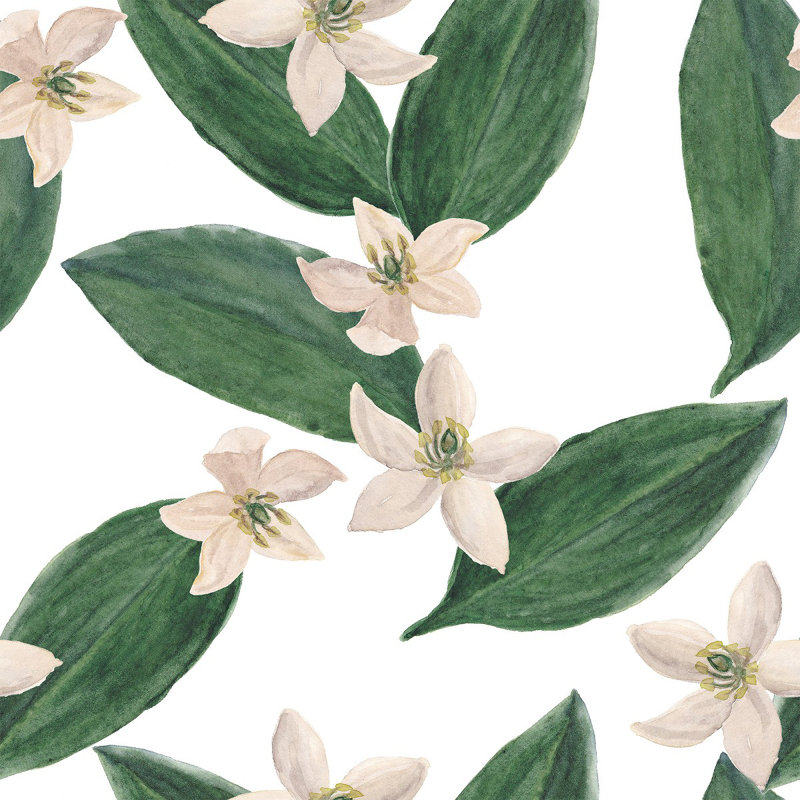 Floral Tile, 2.08' W x 10.42' L
