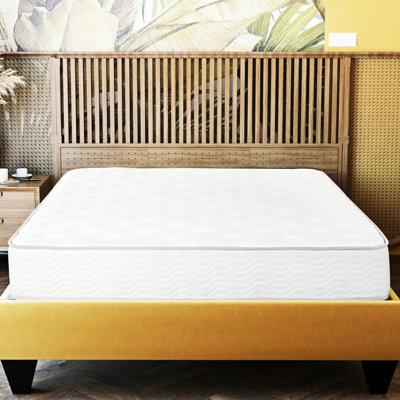 Lit simple TG, matelas à ressorts ensachés de 9 po, relief, - États-Unis, livraison compressée, bord à support, bases réglables Blanc à faible transfert de mouvement, couverture souple, base en mousse haute densité, installation facile