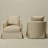 32" W Down Fill Upholstered Slipcover Swivel Barrel Chair with Pillow Back Set of 2-759571422