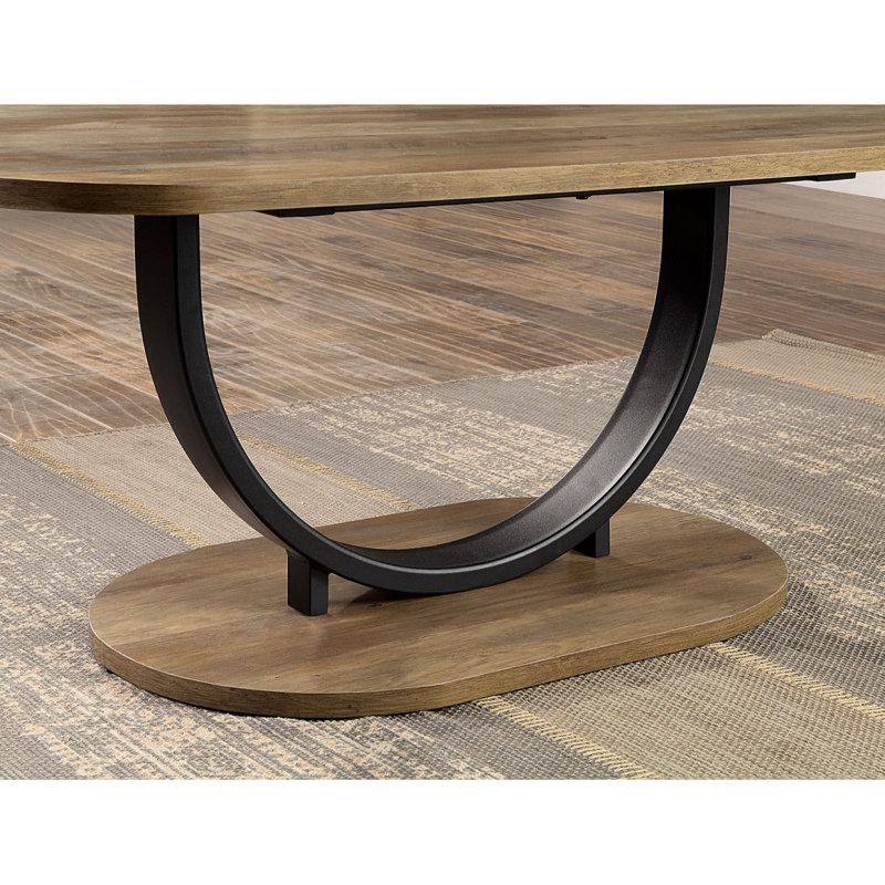 Ensemble de 3 tables basses industrielles avec base en U