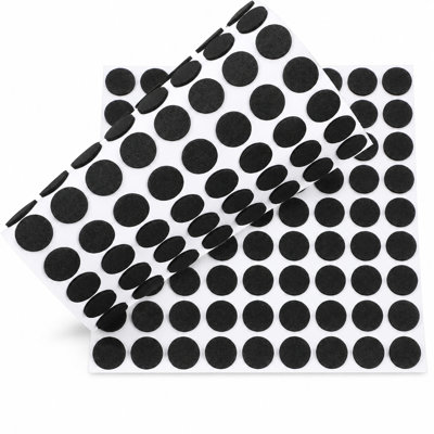 Mini-coussins en feutre de mousse - Pois de coussin de cabinet auto-adhésifs ronds de 3/8 po, autocollants de pare-chocs noirs à réduction de bruit pour portes d'armoire, tiroirs, cadres et vases