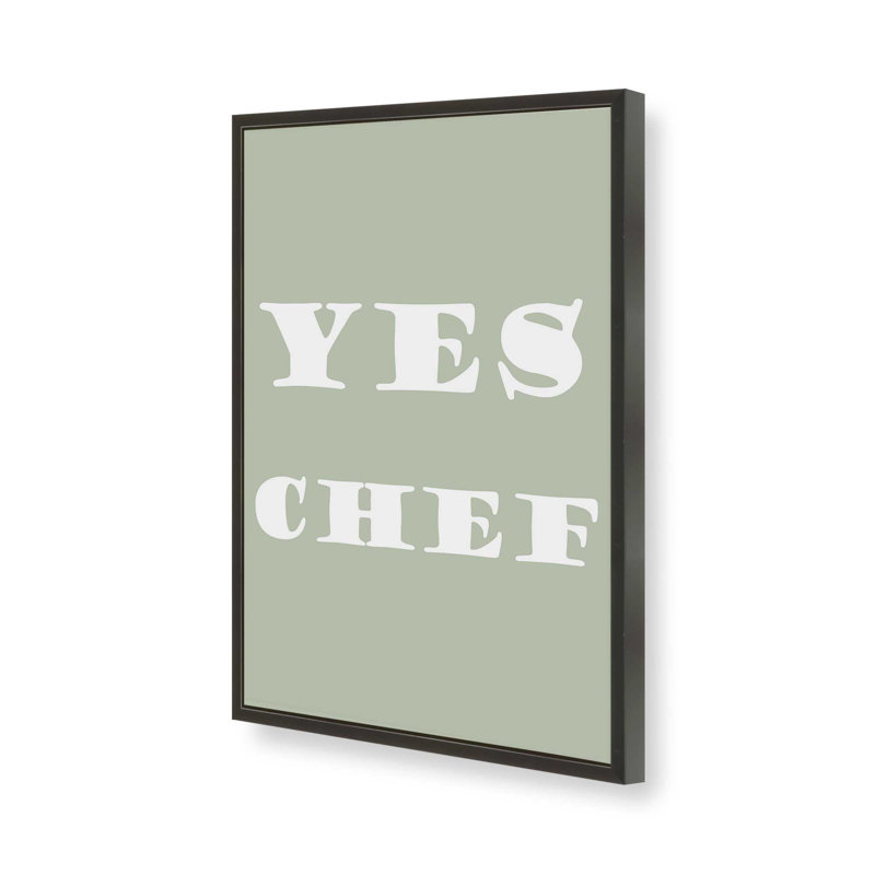 Yes Chef II Print, 11" H x 9" W, Satin Black