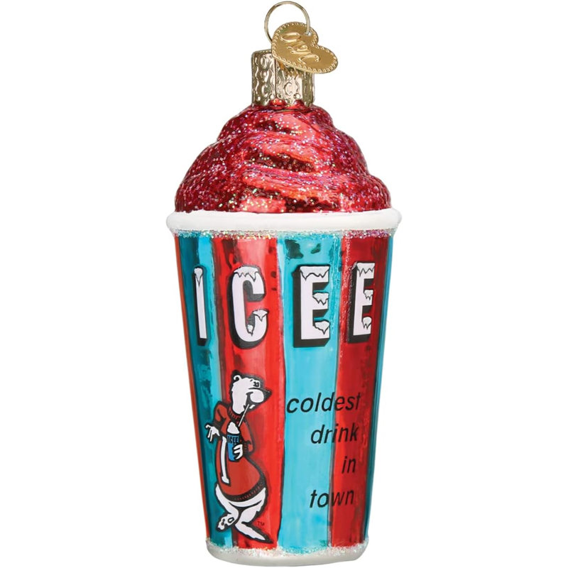 Handcrafted Glass ICEE Christmas Tree Ornament
