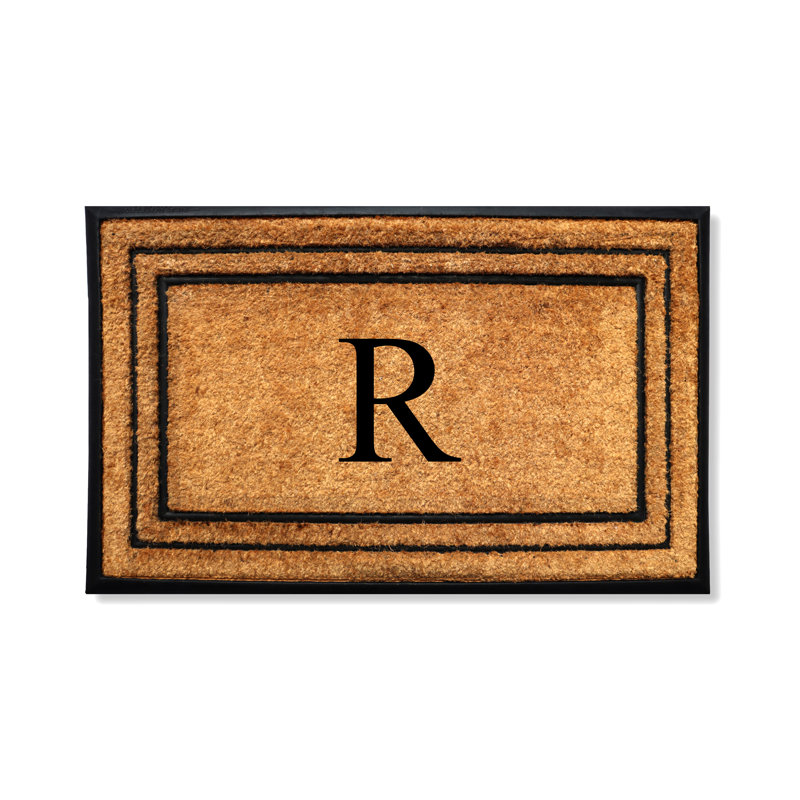 Tapis d'entrée antidérapant Monogram, L 24 po x L 39 po, R