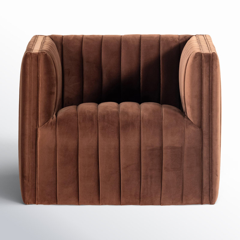 Augustine Swivel Armchair, Surrey Auburn Cotton Blend