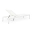 Chaise longue réglable en filet avec base en aluminium légère et roues de transport - Structure blanche mobile