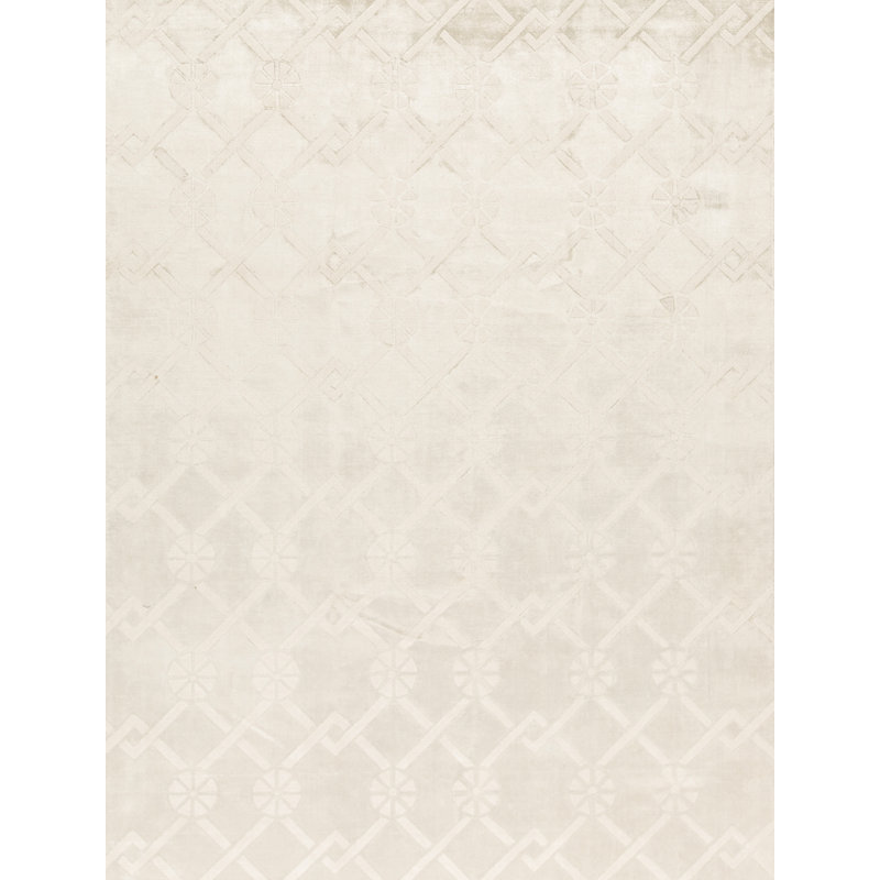 Tapis argent noué à la main de haute qualité