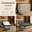 Lit escamotable Daisy de Night & Day Furniture avec matelas en mousse mémoire de 15 cm, format Queen, blanc vintage