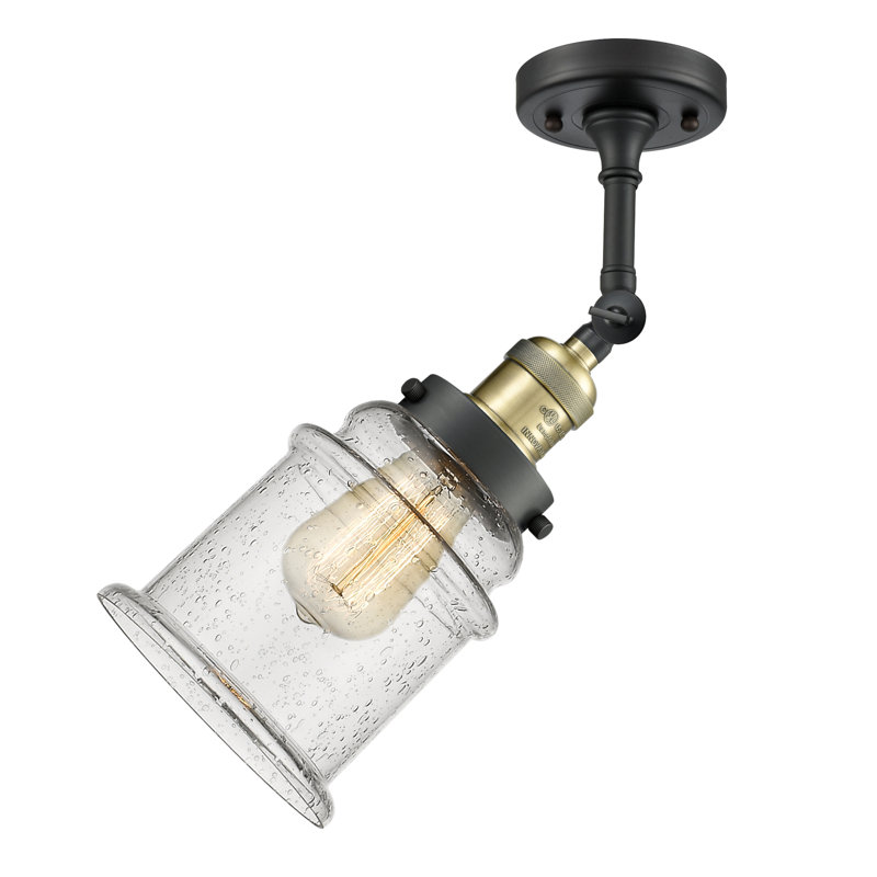 Galaviz Dimmable Bath Sconce, Seedy, 6 Watt Vinage LED Bulb, Black Antique Brass