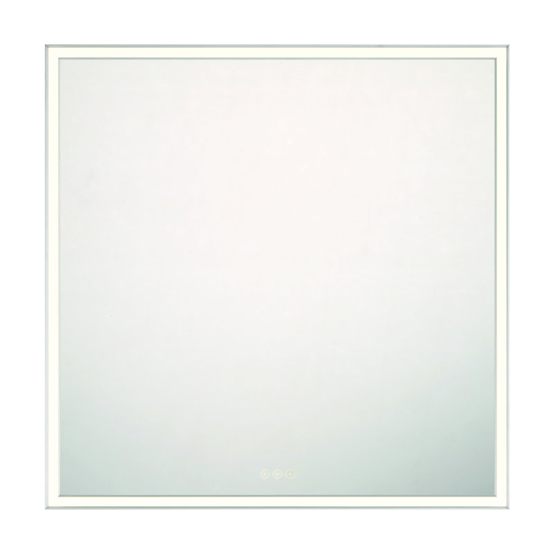 Miroir Nixon, Argent, Carré, 36 po x 36 po