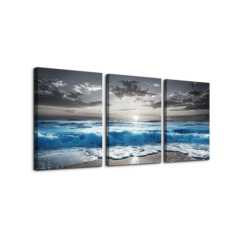 3 Piece Wrapped Canvas Print, 40 cm H x 30 cm W