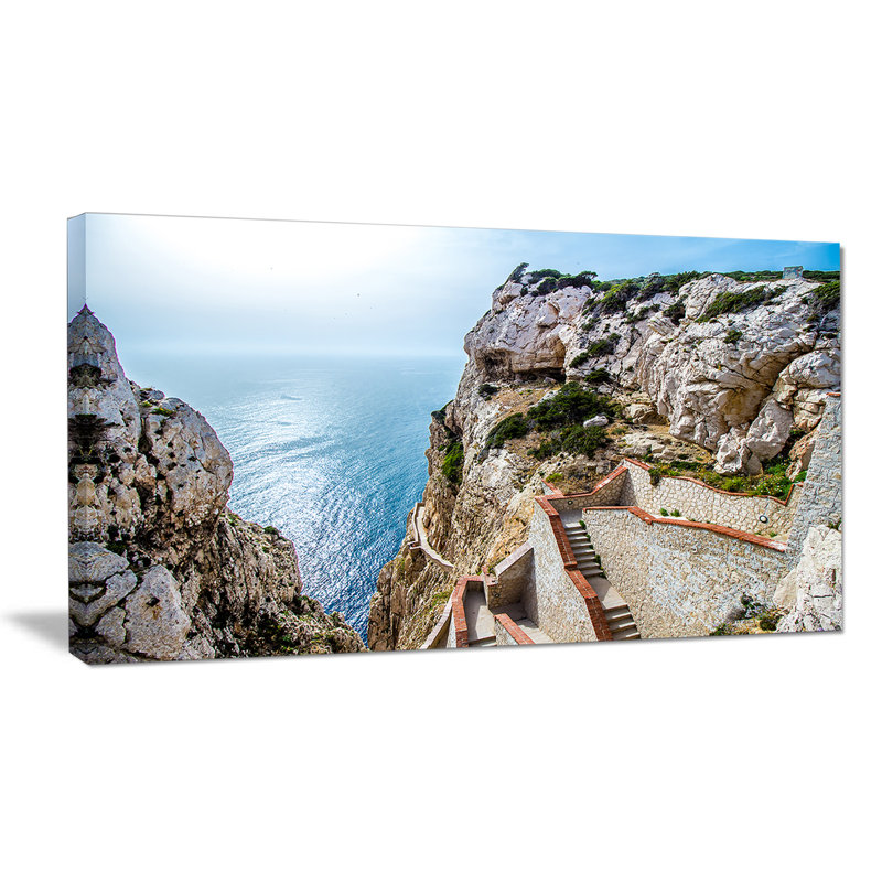 Reproduction de photo sur toile tendue, "escalier to grotto de neptune", H 20 po x l 20 po x P 1 po