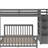 Double bunk bed with ladder, gray-1152706012