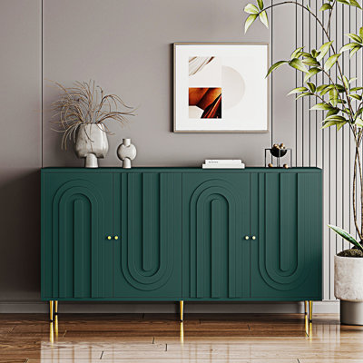 Modern 4 Door Cabinet, Sideboard Buffet Server Cabinet, Storage Cabinet, Entryway Cabinet