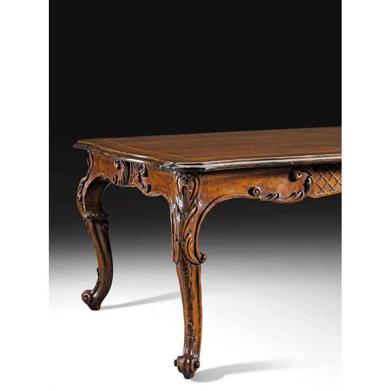 Table de salle à manger en bois massif noyer 48 ", Brun