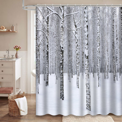 Magnifique rideau de douche Winter Snow