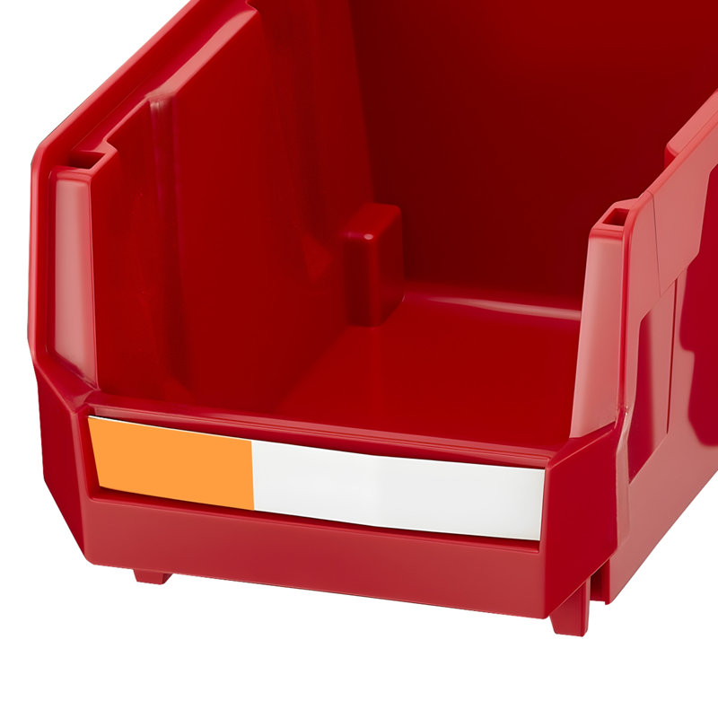 Bacs de rangement muraux, 12 bacs en plastique et 3 rails en métal, bac de rangement empilable en plastique pour vis, écrous, boulons, clous, organisateur d'outils de quincaillerie pour atelier, salle d'artisanat, garage, rouge