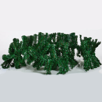 Lighted Faux Pine Garland with Lights