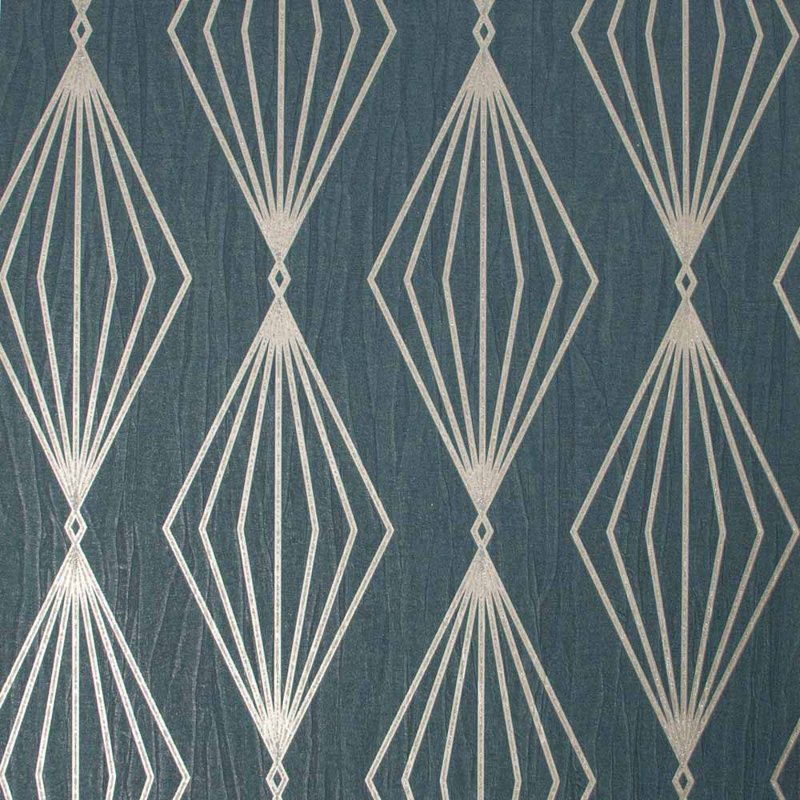 Roselyn Geometric Wallpaper Roll, Emerald