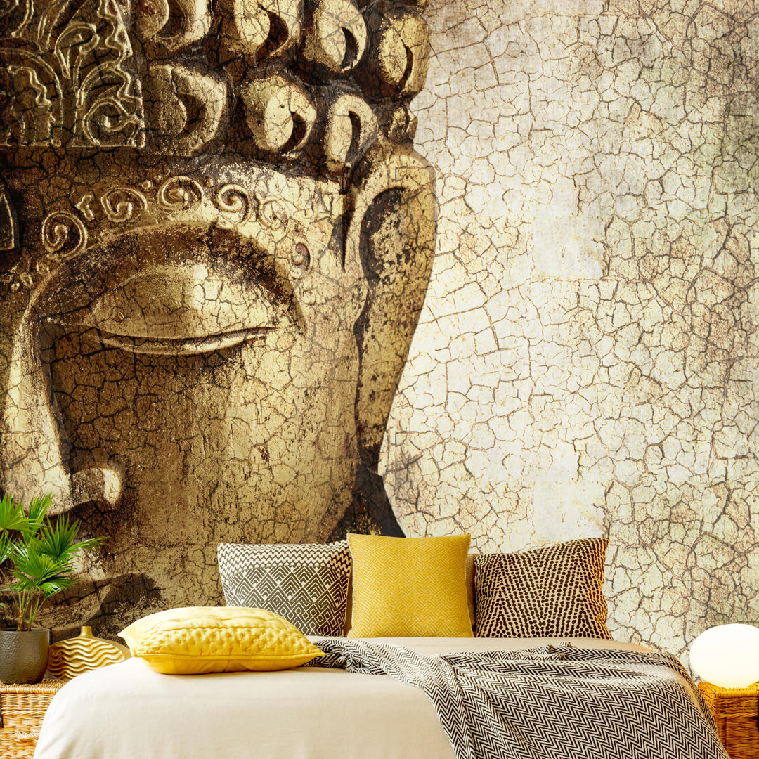 Vintage Buddha 3.36m x 3.36m Textured Matte Peel & Stick Wall Mural