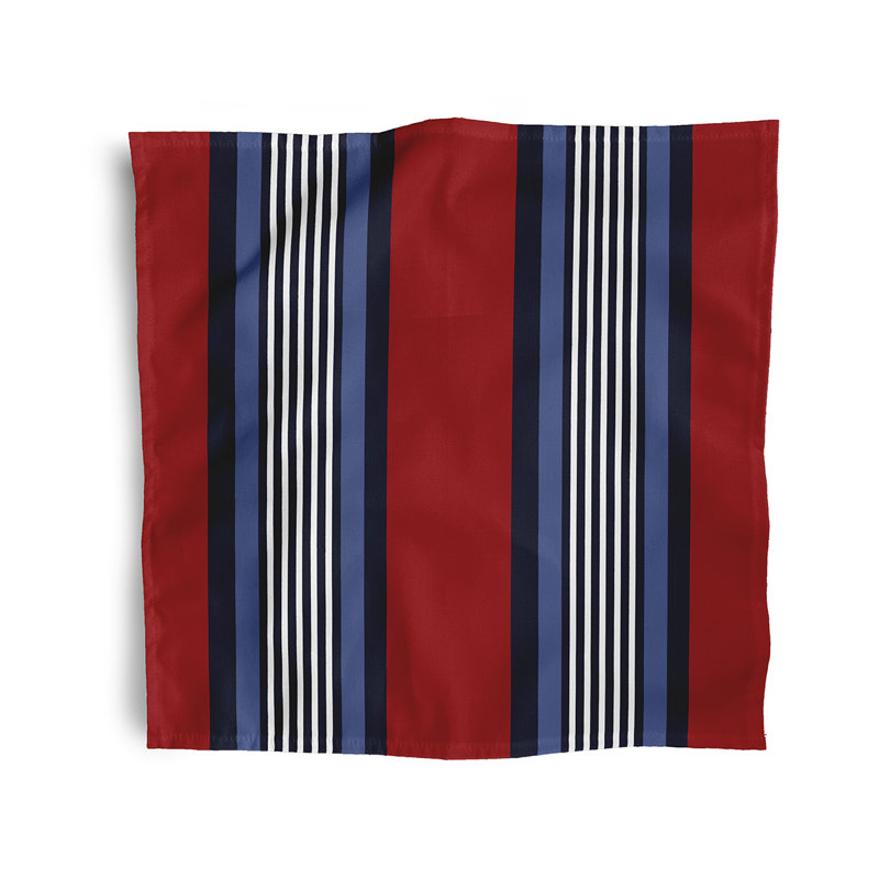 Ensemble de serviettes 4 pièces Bartow, Rouge / bleu marine