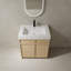 Freestanding Bathroom Vanity with White Sink & 2 Soft-Close Cabinet Doors-1594167066