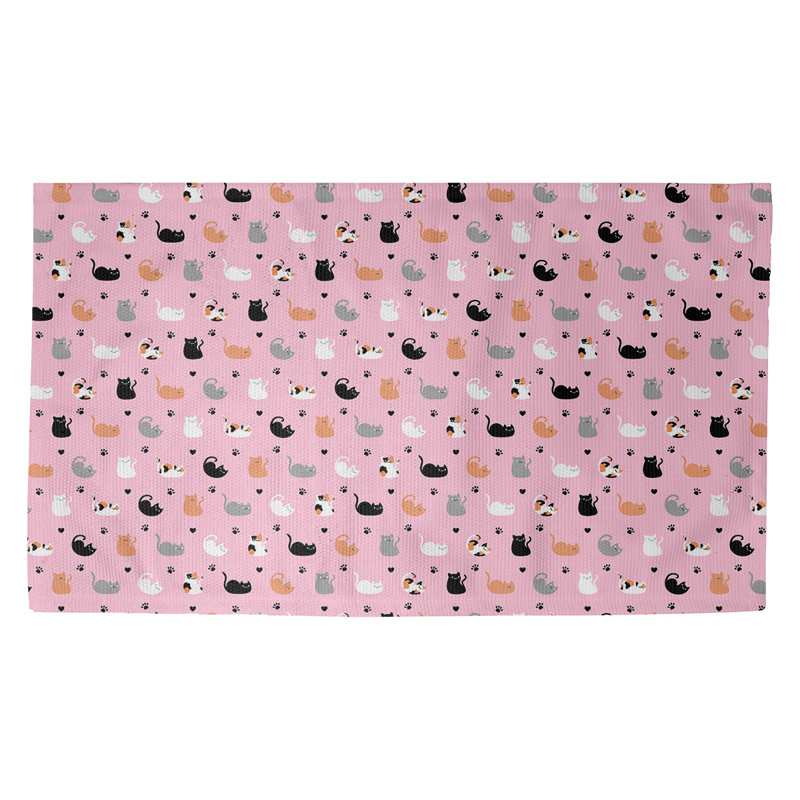 Tapis rose à motif de triangles Avicia, Rectangle 3 pi 3 po x 5 pi 3 po