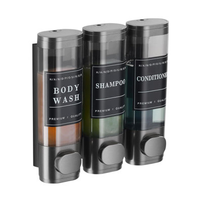 Water Bottle Wall Mounted Head Press Shower Gel Box Home Hotel Soap Box No Punching Manual Press Shower Gel Box Hand Soap Bottle
