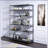 Bookshelf 8-Shelf Rustic Grey Oak &amp; Chrome | Wood + Metal | Primary Living Space