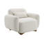 Darius Beige Boucle Accent Chair With 1 Toss Pillow