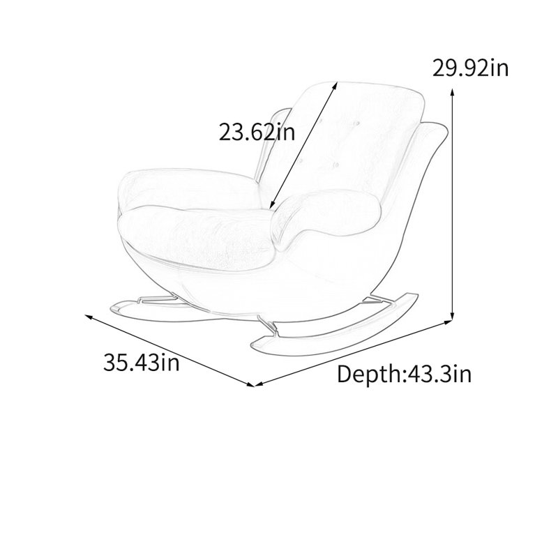 Chaise berçante anti-basculement ergonomique