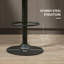 Liubika Upholstered Adjustable Height Bar Stool with Steel Frame