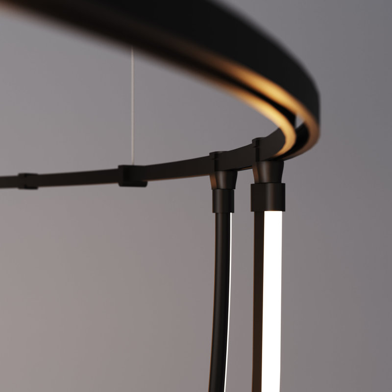 Suspenders® 12 - Light LED Chandelier, Satin Black