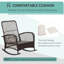 Chaise berçante en osier pour l'extérieur Outsunny-1921807130