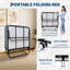 Lit pliant avec matelas, lit pliant portatif avec matelas en mousse à mémoire de forme de 4 po, lit d'invité pliable avec structure en métal